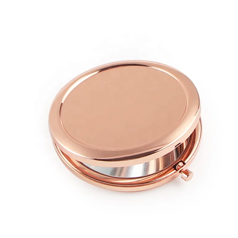 
Sublimation Rose Gold Blank Metal Double Side Compact Mirror 