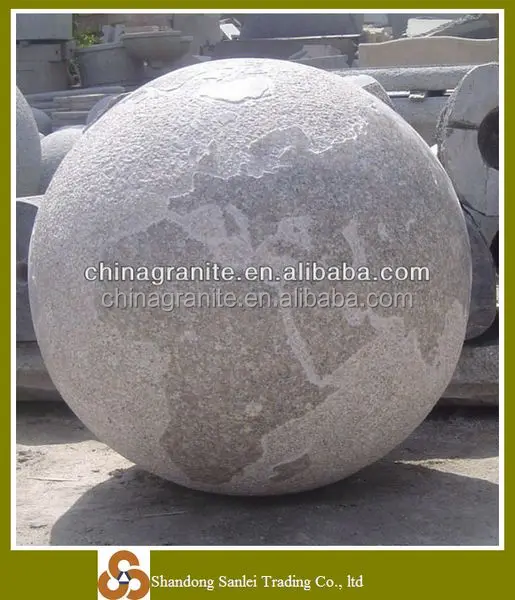 outdoor garden fountain ball water feature grinded black marble ball fountain