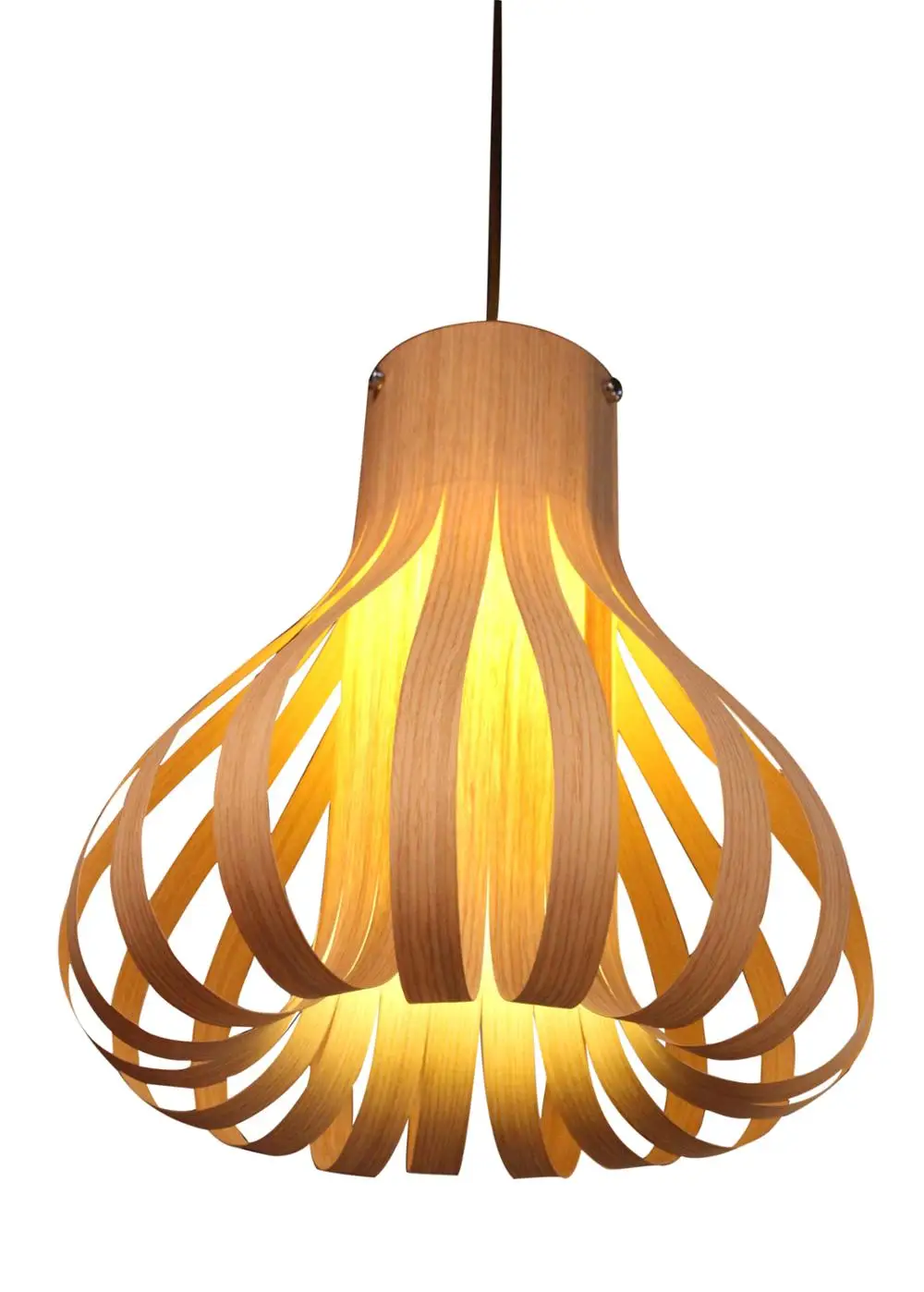 China Contemporary Hotel Restaurant Lighting Wooden Hanging Lamp Suspension Light