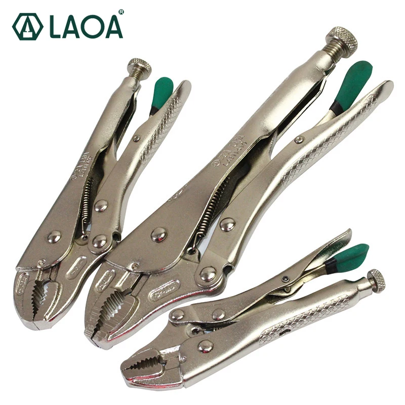 Laoa 5 дюймов 7 дюймов 10 дюймов плоскогубцы круглый нос горячие продажи сварки инструмент прямо челюсть замок моль плоскогубцы
