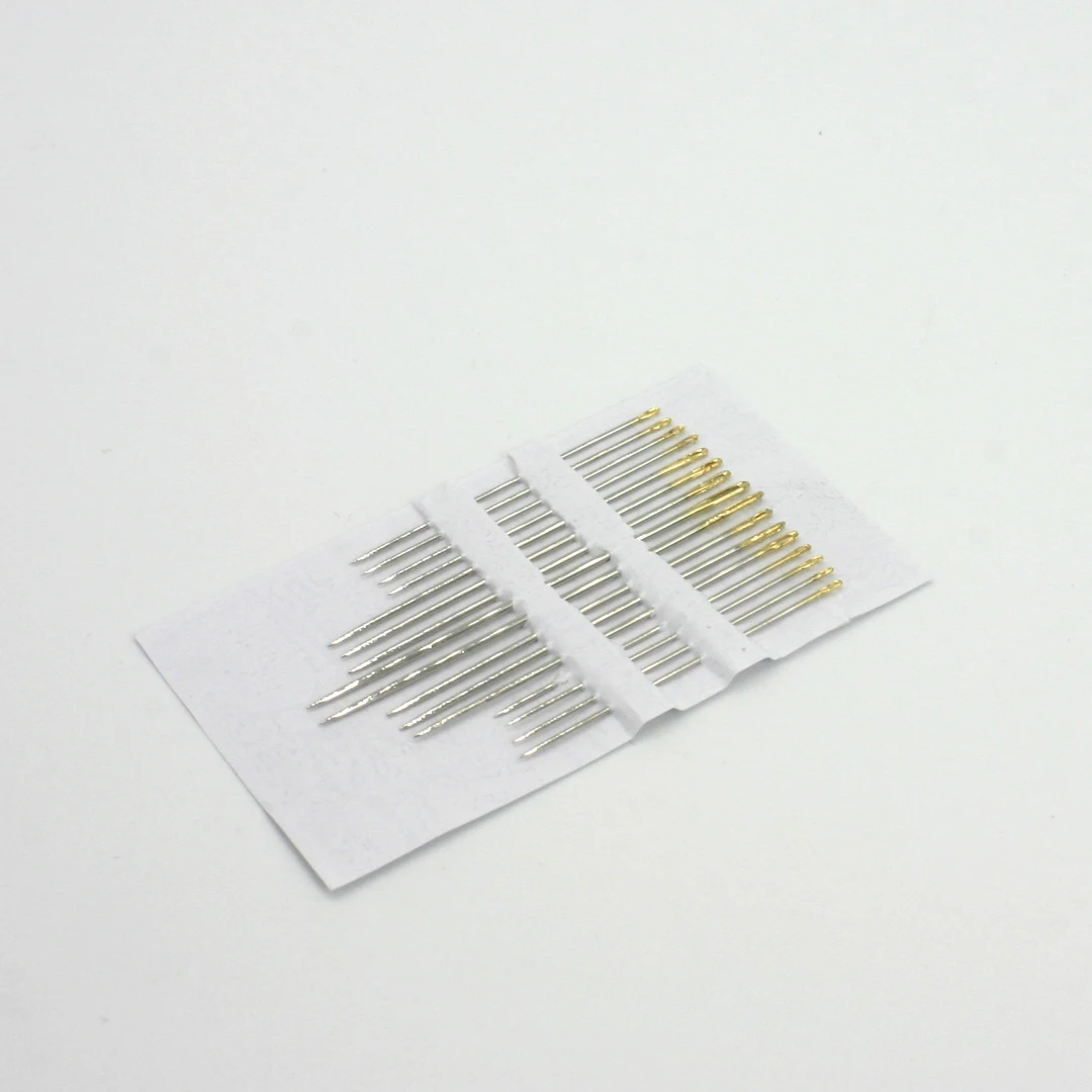 16Pcs High Quality Assorted Self Threading Hand Stitch Sewing Needle kit in blister card with Golden Eye