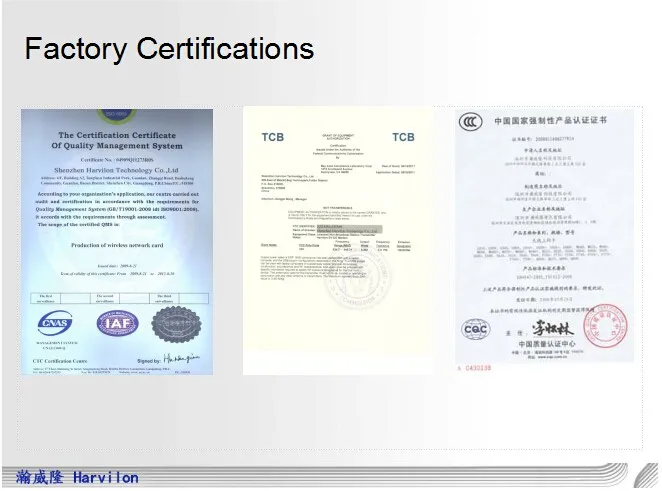 Factory Certifications