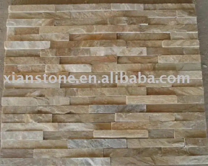 Factory wholesale slate stone beige color for Exterior Wall Decoration