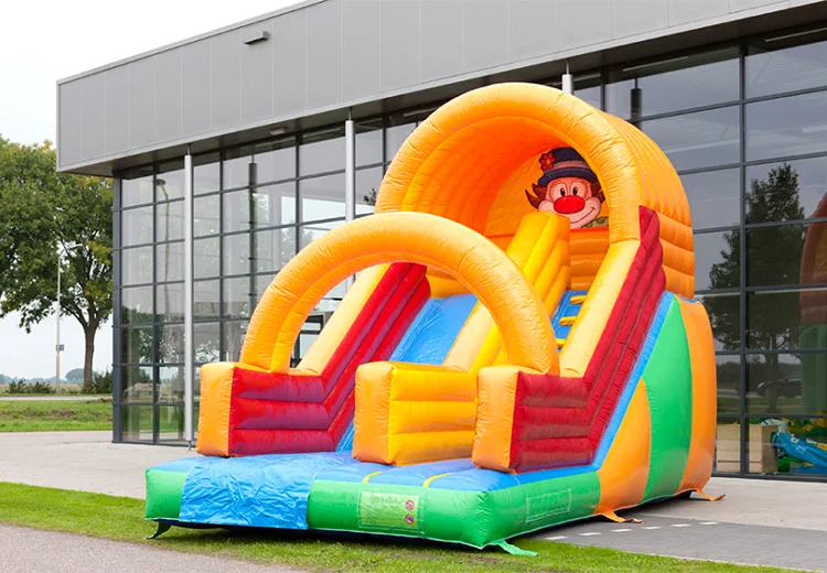 Inflatable dry circus clown slide for Adult and Children