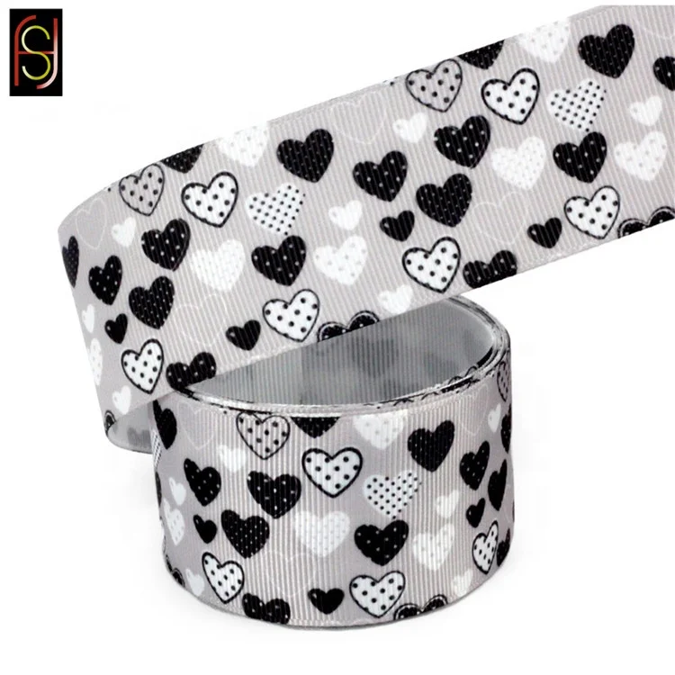 Gift package 75mm wide cartoon grosgrain ribbon sublimation ribbon