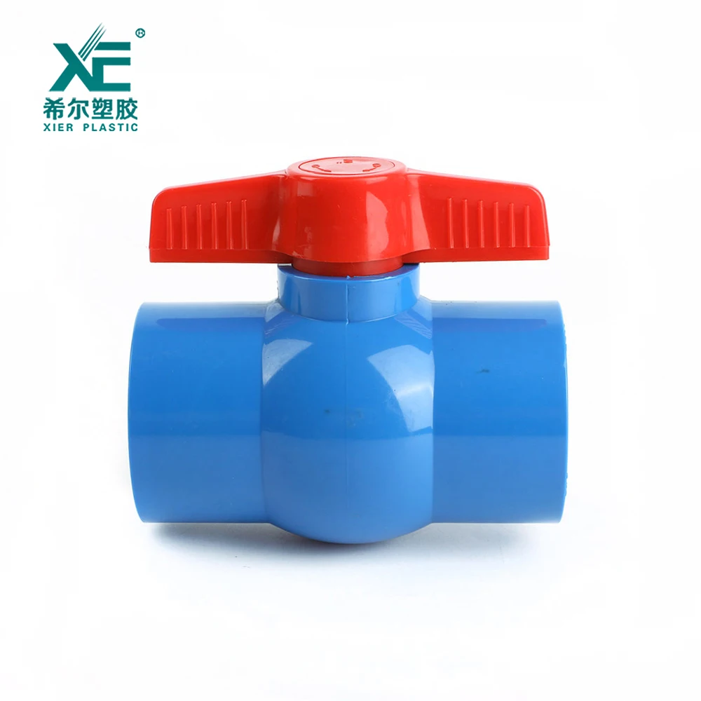 DIN стандарт китайский производитель под заказ 1/2 дюйма голубые пластиковые ручки водяного клапана из