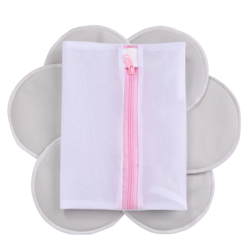 
Low price washable organic soild color bamboo ventilation nursing pads bra pads with laundry bag 