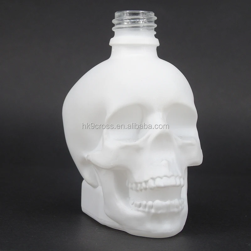 60ml white glass skull dropper essential oil bottle