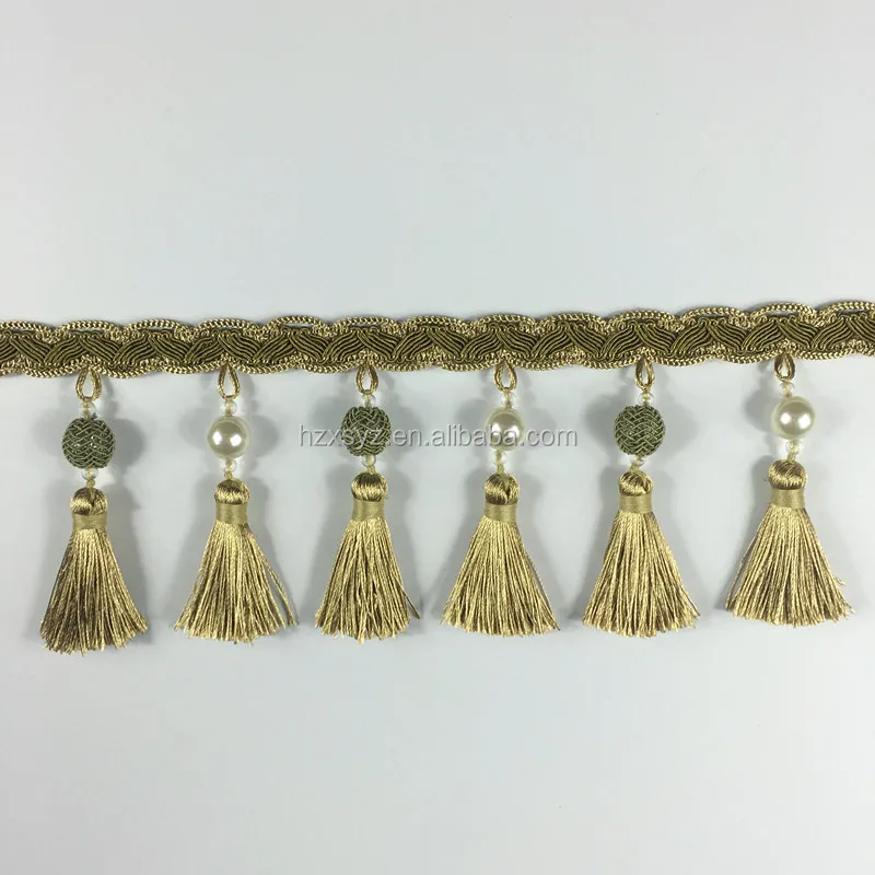 New design polyester tassel fringe used for home textile decorative curtain fringe trim