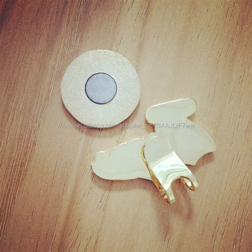 2016 пользовательские эмали мяч маркер магнитное поле для шляпу клип