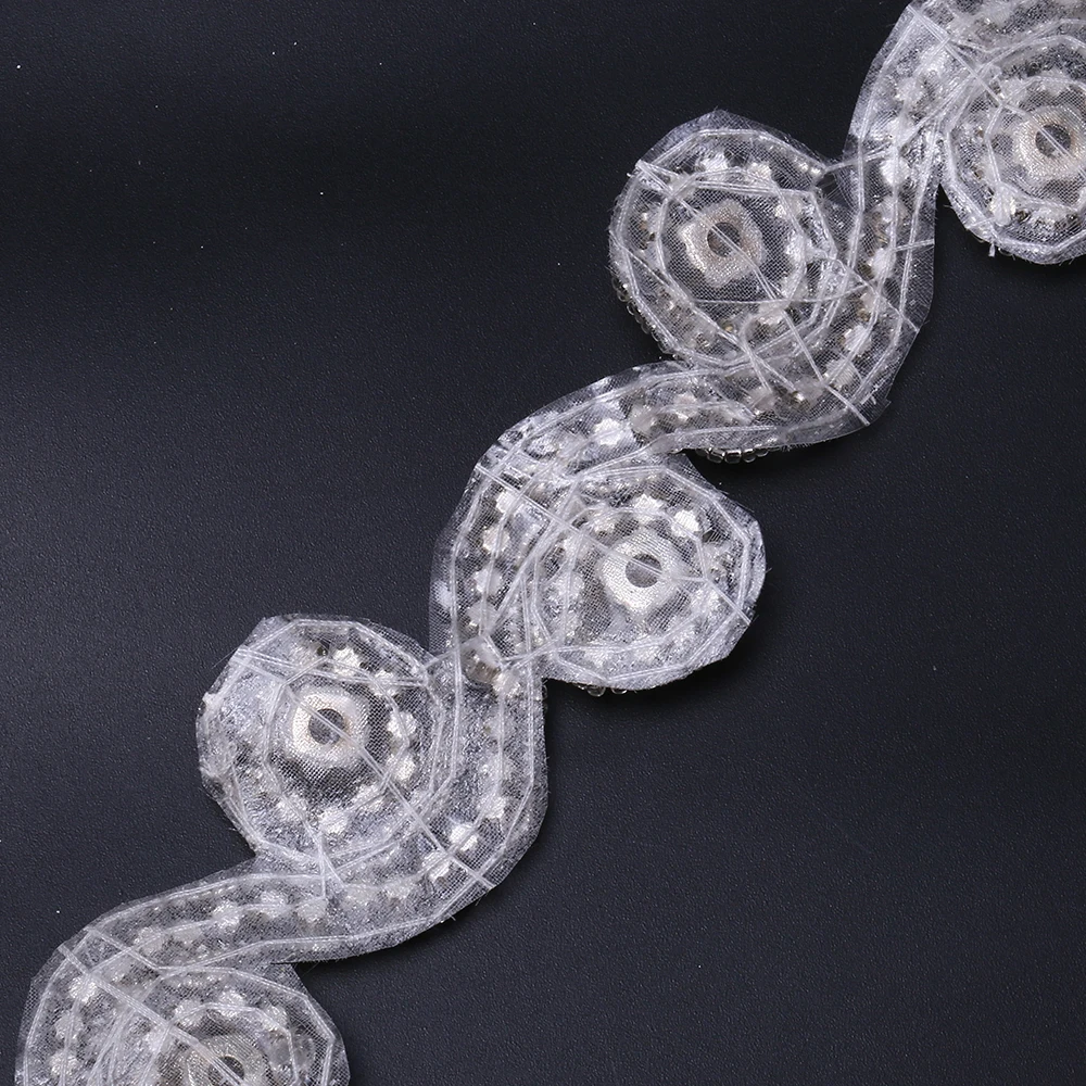 XULIN Clear AB Silver Gold Bodice Crystal Rhinestone Appliques for Dresses belt