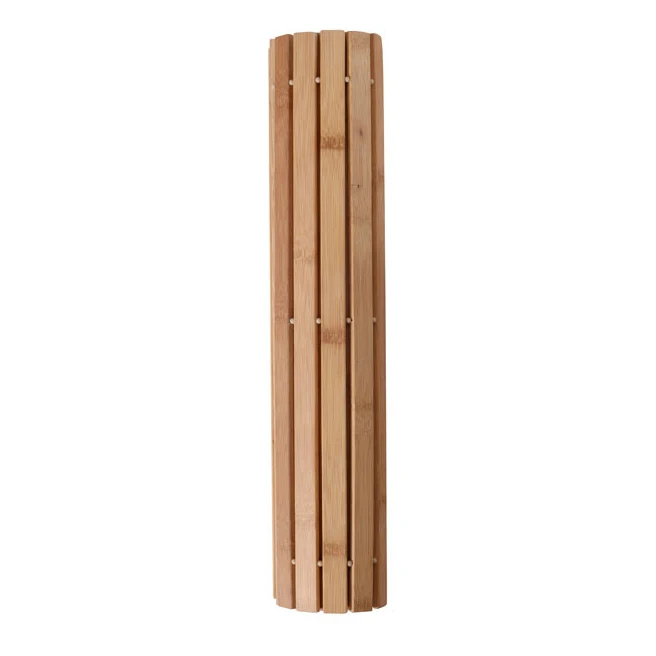 
Wholesale shower floor mat Foldable Roll Up NonSlip Bamboo Bath Mat 