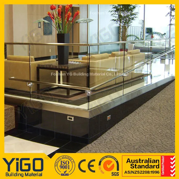 новый дизайн крыльца стеклянными перилами/внешней стеклянными перилами системы с высоким качеством