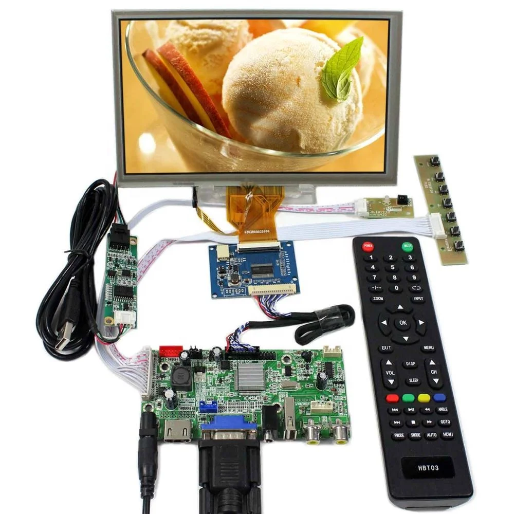 HDMI + VGA + AV + USB ЖК-плата VS-V59AV-V1 с 8 дюймов 800X480 ЖК-экран с сенсорной панелью + USB контроллер карты