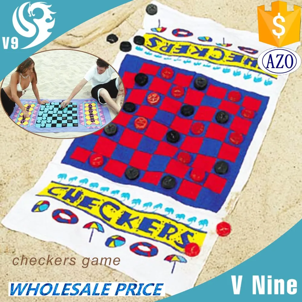 large size 100% cotton velour printed custom funny twister game beach towel