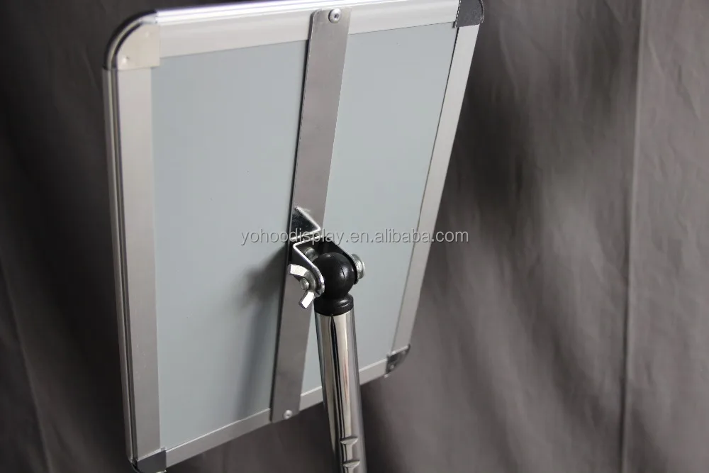 A3/A4 aluminum advertising standee poster board frame notice board with adjustable pole