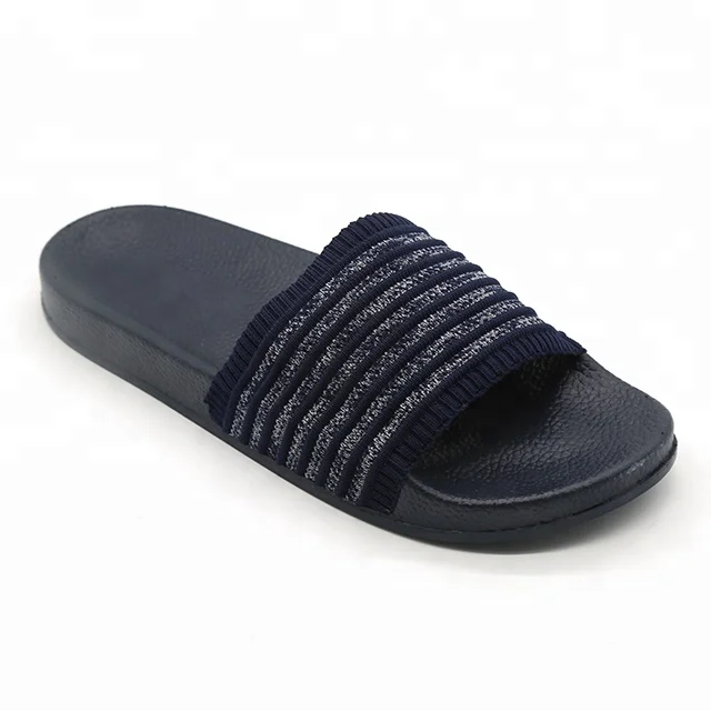 Fashion Fly Weaving Sandals Non-slip OEM Logo Plastic Indoor Outdoor Unisex Cheap Women Men Slide Slippers