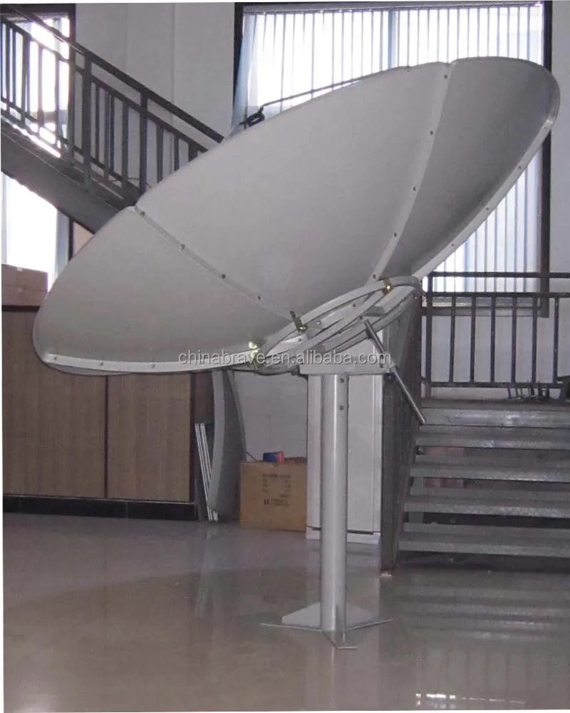 1.2m 1.5m 1.8m 2.1m 2.4m 3m 6m C/KU-band satellite dish antenna pole ground mount