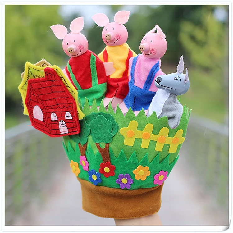 Куклы на пять пальцев для детей дошкольного возраста с тремя маленькими свиньями