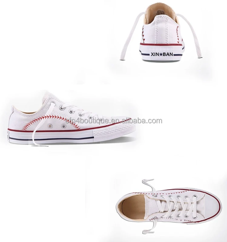 CFP S014 Sport Season Monogram Baseball Stitches Canvas Shoes