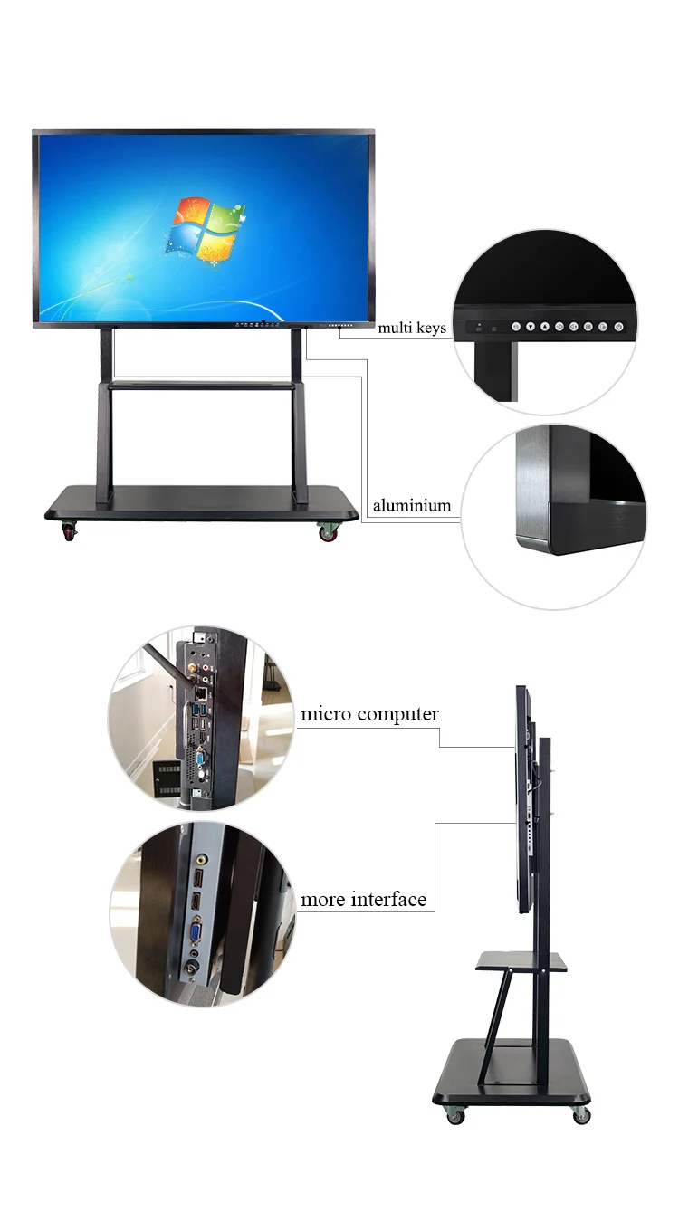 
43inch High Quality IR touch screen all in one OPS smart interactive whiteboard 