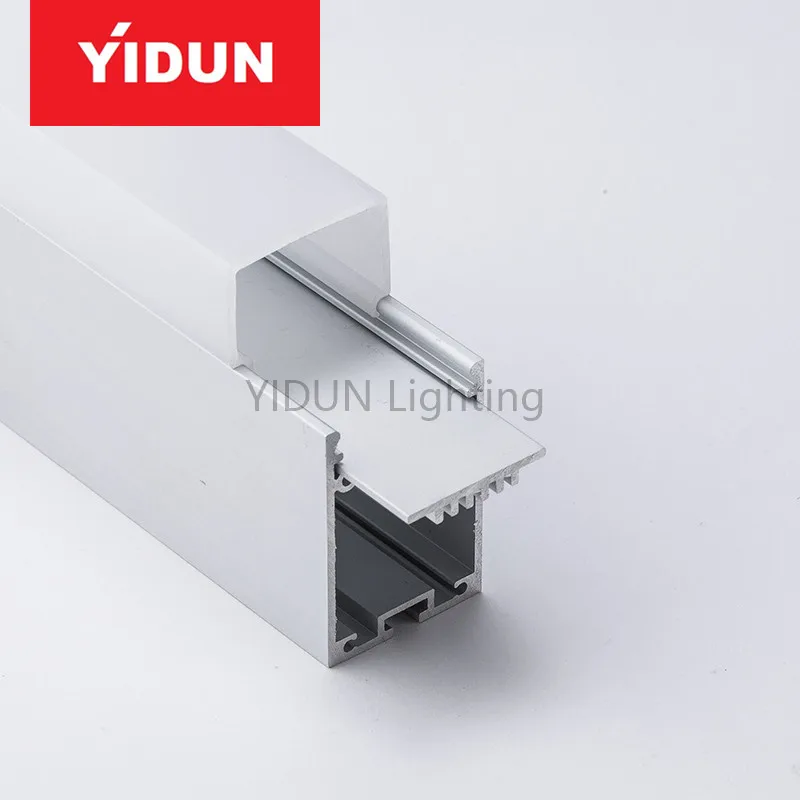 Современный 1/2/3 метр алюминиевый профиль светодиодный светильник с анодированной поверхностью квадратный круглый узор полосы для Автостоянки