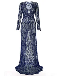 Maternity Lace Gown Dresses For Photography Sexy Pregnancy Maternity Photo Shoot Dresses