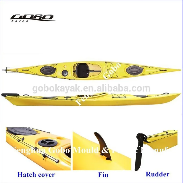 Newest Single Person Ocean Kayak Boat with Rudder Sit in Kayak Gobo Kayak Sea Waters LLDPE Summer  Tira