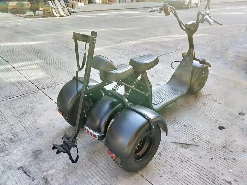 2019Newest 3wheels fat tire harely scooter with golf bag holder