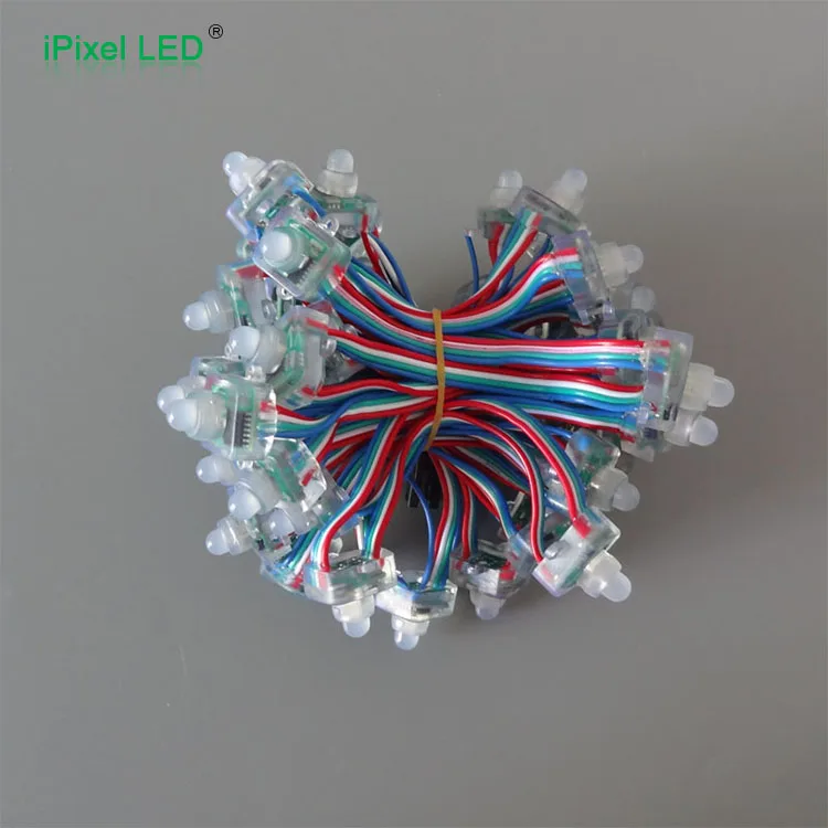 WS2811 12mm diffused flat digital rgb led pixel light