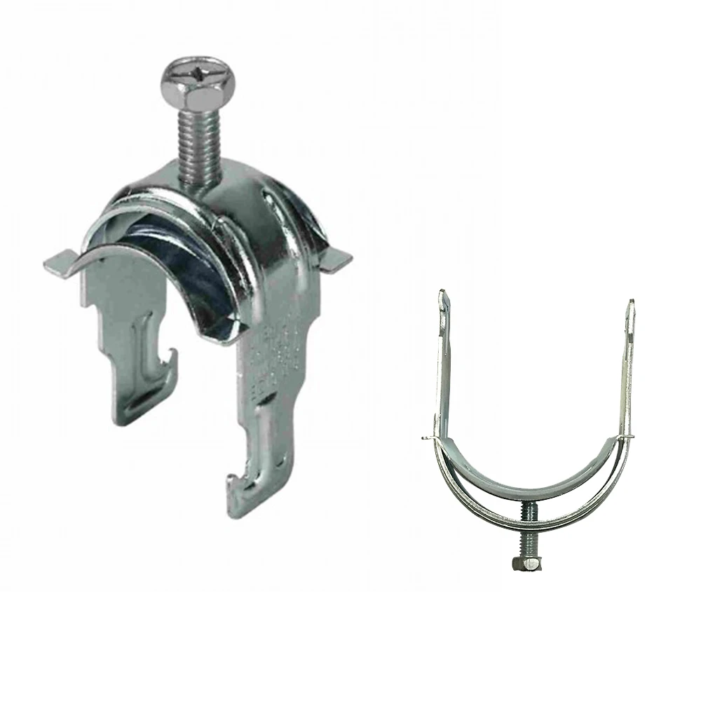 Universal one piece strut clamp, conduit clamp