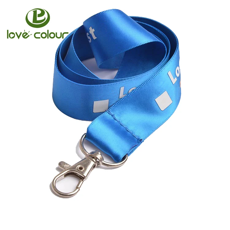 Custom Polyester ribbon double layer satin lanyard