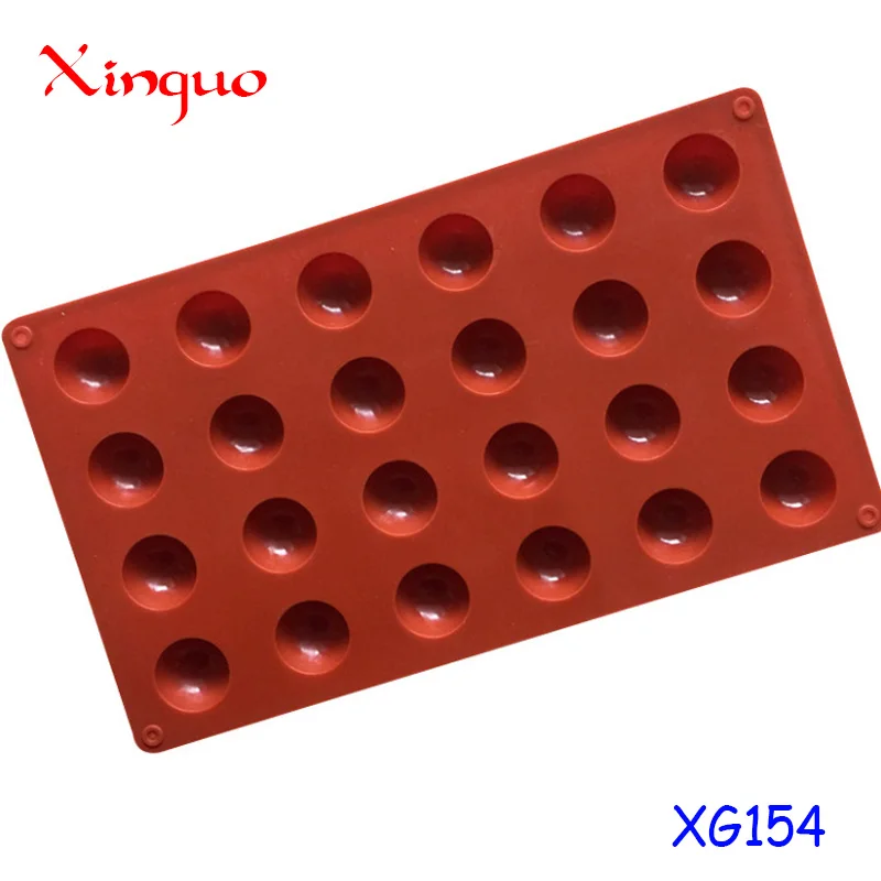 154 factory free sample 24 hole ball shape silicon resin mold, silicon chocolate moulds, silicone ice cube tray