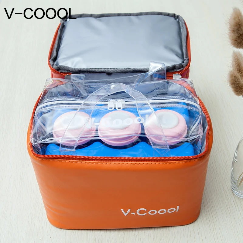
Factory wholesale shaped school insulated bag cream round shape cooling gel disposable ice packs for shipping food 