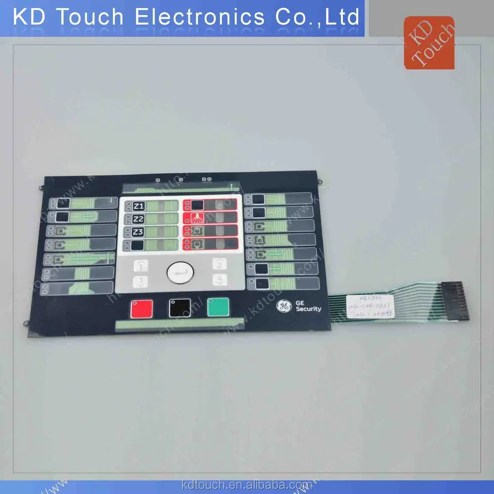 Промышленный кнопочный мембранный переключатель с 3M клеем и никоматическим соединителем