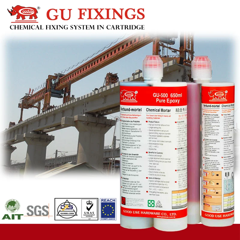 Long durability epoxy anchoring adhesive for fixing thread stud