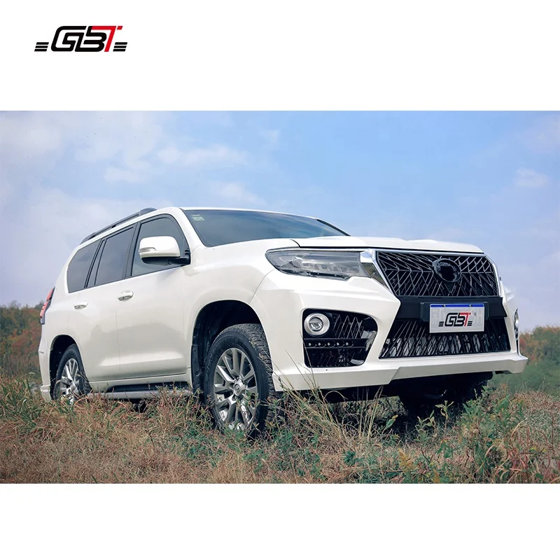  GBT body kits include front rear bumper grille with headlight light 2010-2017 UPGRADE TO 2018 For Toyota Prado