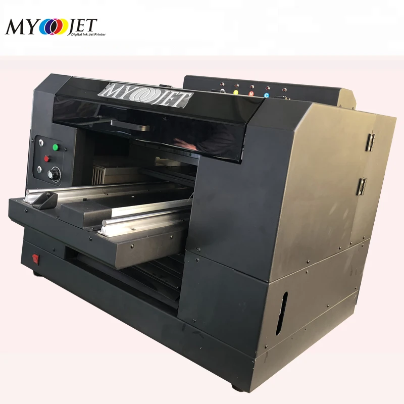 Small size and low cost 2 heads card plastic phone case a3 uv flatbed printer