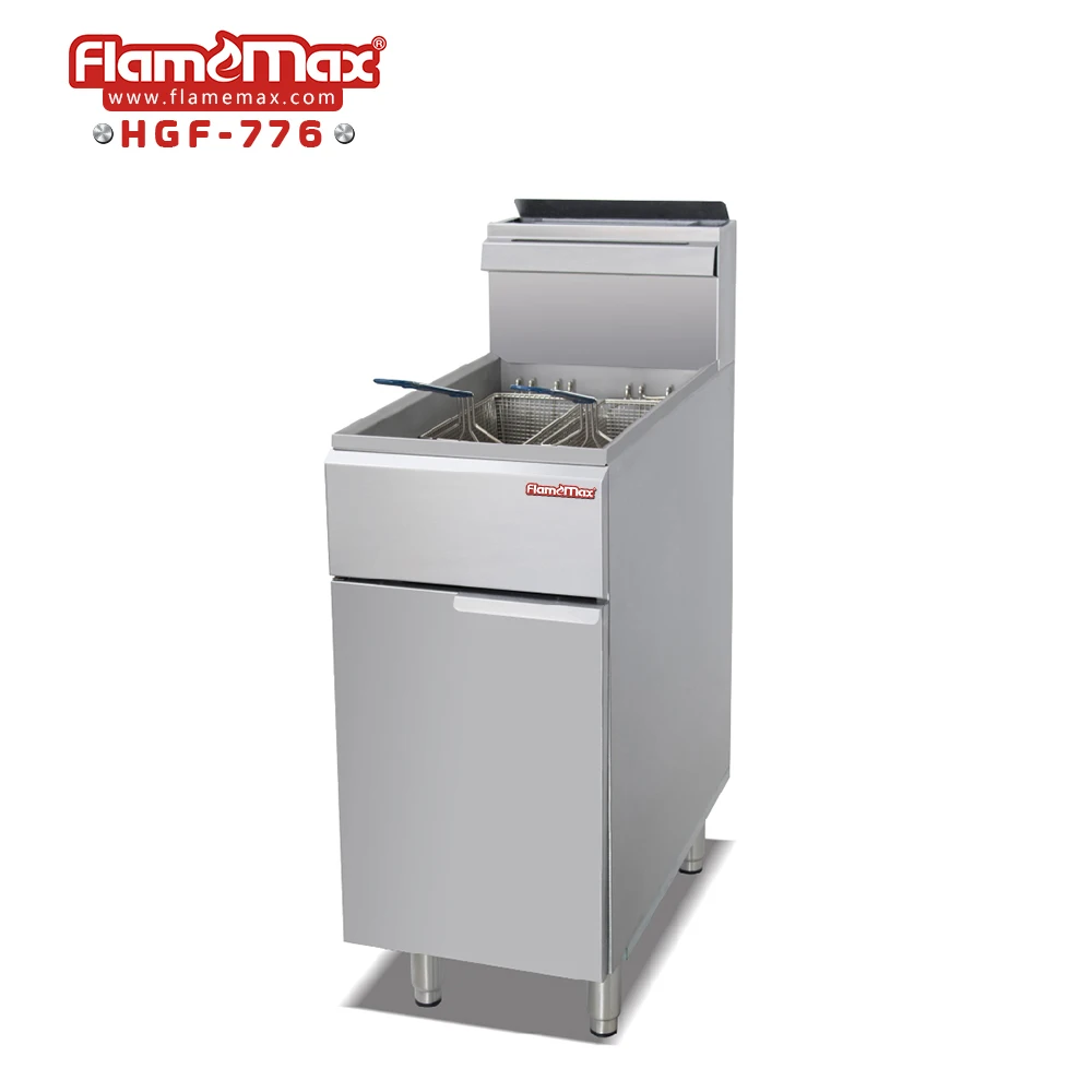 28L из нержавеющей стали 1 tank 2 корзина коммерческий куриный производства картофельных чипсов типа газовая фритюрница с контролем температуры