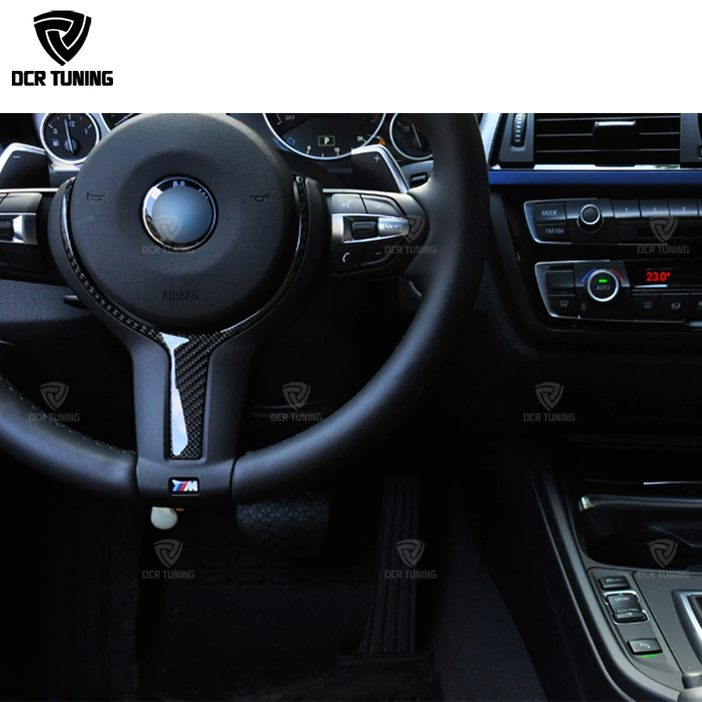 2012-2017 for BMW F20 F22 F30 F31 F32 F33 F36 F23 Carbon Fiber Steering Wheel Trim M- Sport Interior Kits