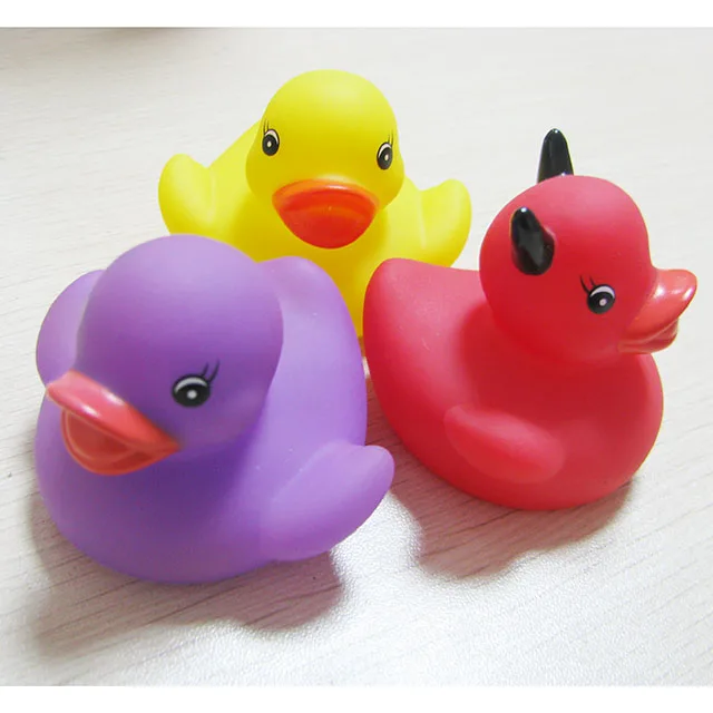 6cm Mini Yellow Pirate Rubber Duck PVC Bath Toy Sound Floating Squeaky Baby Ducks Toys