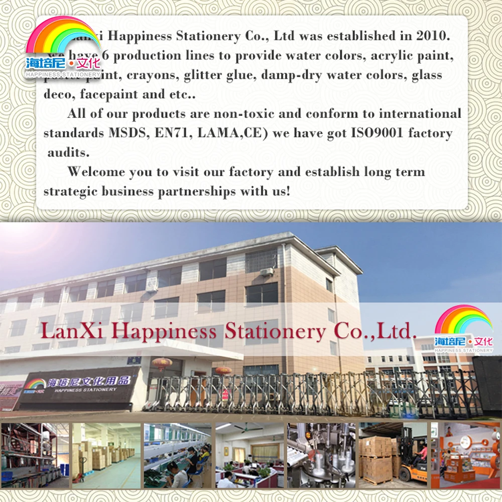 500ml Reasonable Price Colorful Cartoon Plastic Bottle Acrylic Colour Paint