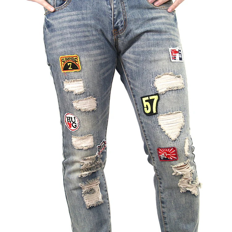 Men latest design denim jeans pants sample buy mens jeans in bulk