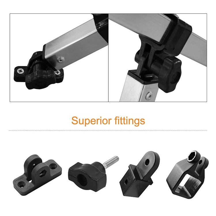 NHCX Nylon Fittings Marine Boat Top Cover Aluminum Square tube pontoon boat bimini top