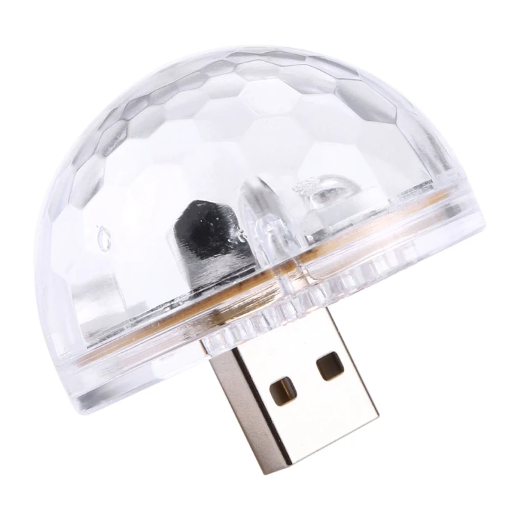 Christmas gift ,3W 4 LEDs Mini LED USB RGB Magic Ball Music Sound Control KTV DJ Disco Light Stage Lamp Effect Light