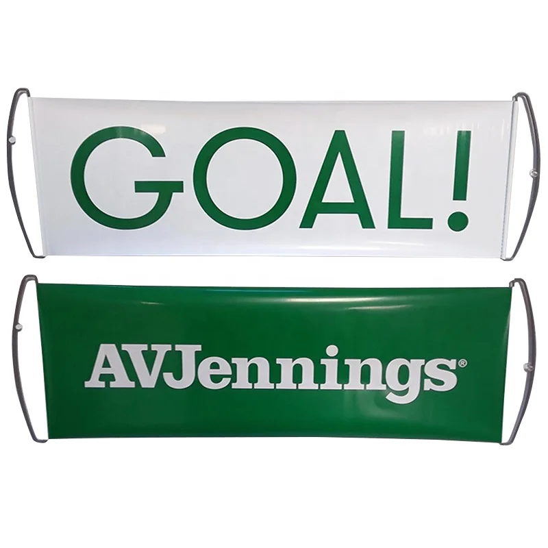 wholesale custom waterproof PVC outdoor sports advertising cheering hand held fan scrolling banner