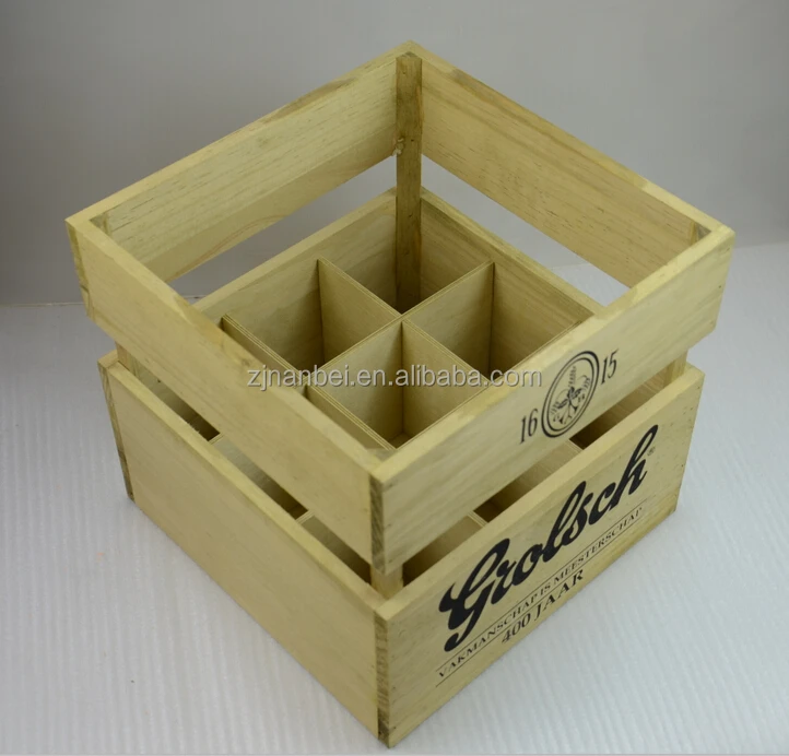 Деревянный ящик для бутылок вина с логотипом на