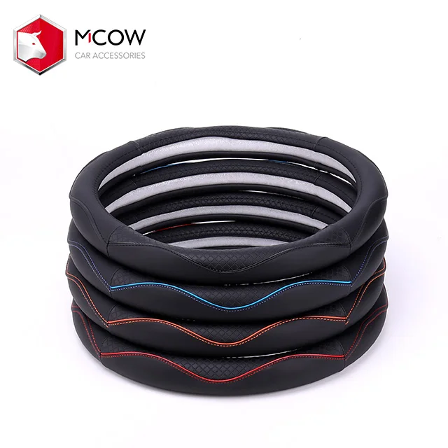 Car Accessories New Product Durable Novelty Design 17 Inch Leather Steering Wheel Cover