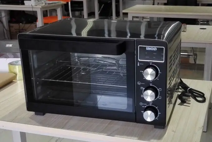 CE RoHS LFGB A13 double glass black portable smart digital pizza bread chicken bake roaster electric salamander/toaster oven