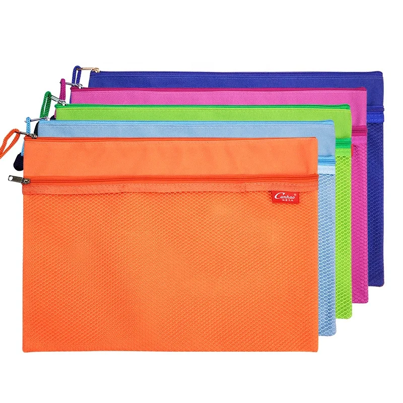 
Wholesale A4 oxford with mesh custom file school document bag 